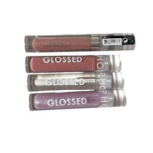 New Sephora Lip Glosses (4), Pink, Clear, Sheer Shimmery Purple